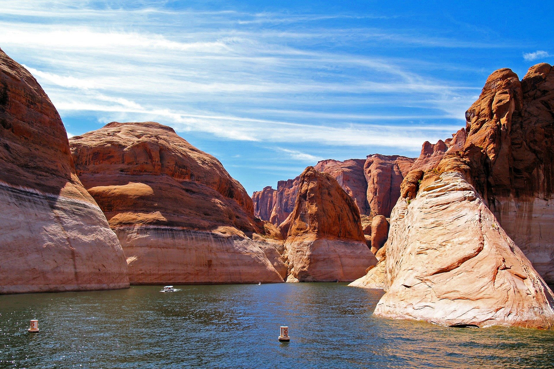 A water in red sandstone