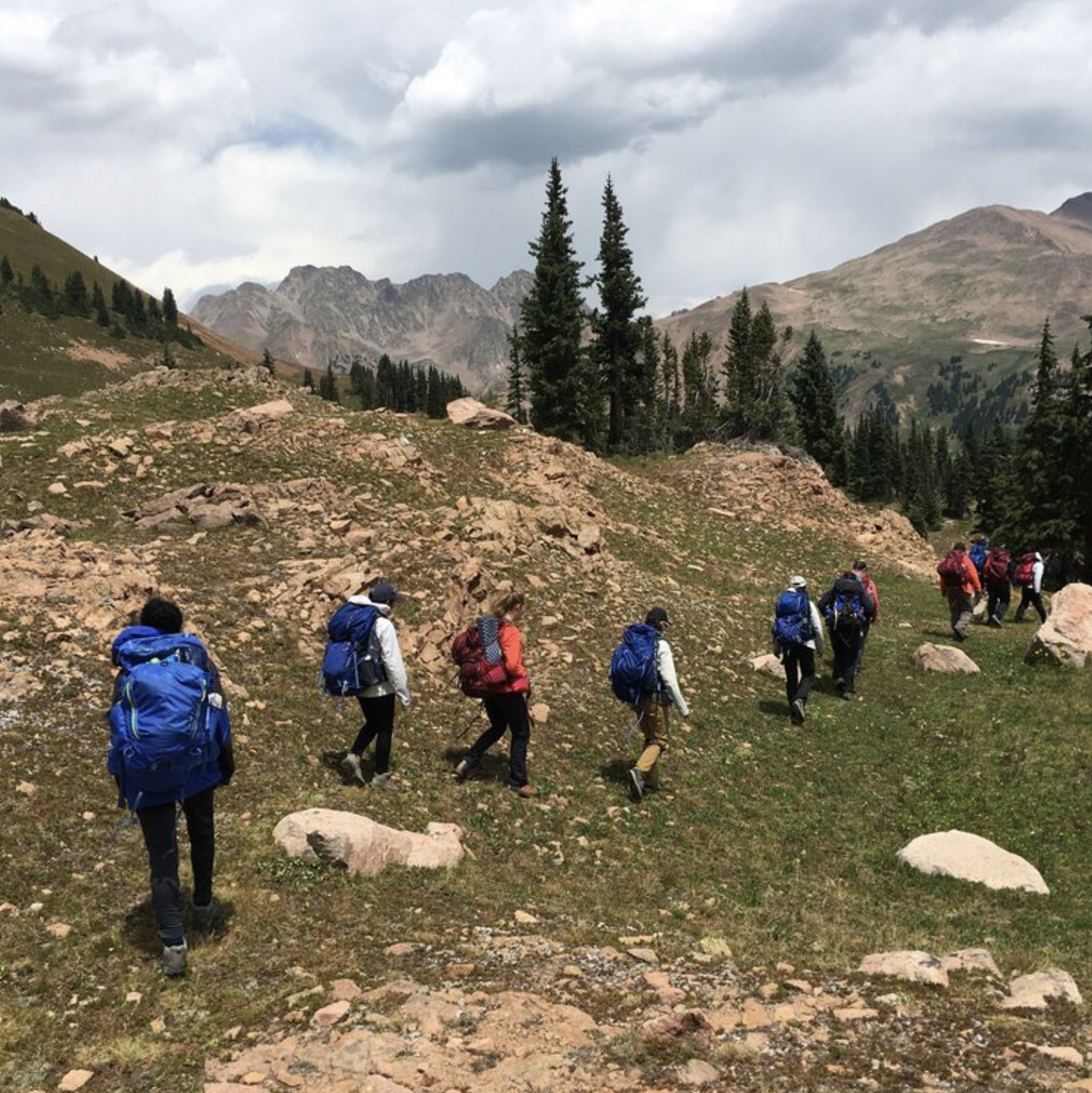 Photo of girls hiking in the Colorado Rockies