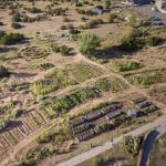 Aerial view of a Waffle Garden