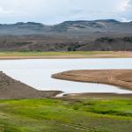 Historic low water levels at Blue Mesa water reservoir. Credit: Tom Wood, Water Desk