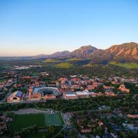 Birdseye view of the University of Colorado at Boulder campus.