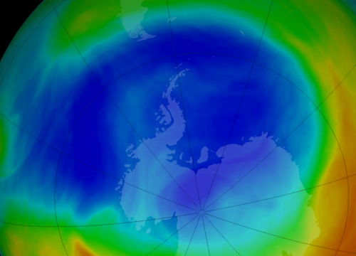 A false color globe.