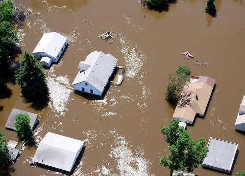 Homes Flooded in Minot, N.D. by U.S. Army Corps