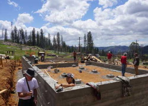 A home being rebuilt after the Valley Fire as part of the Hope City project in Lake County. Photo Credit: Lake County News