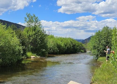 Creek with someone fishing