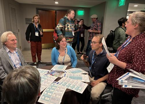 People engaged in a workshop