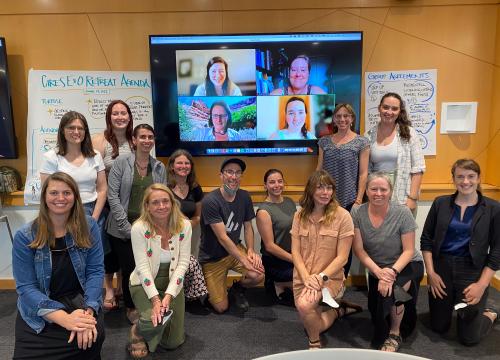 In person and virtual team photo of CEEE