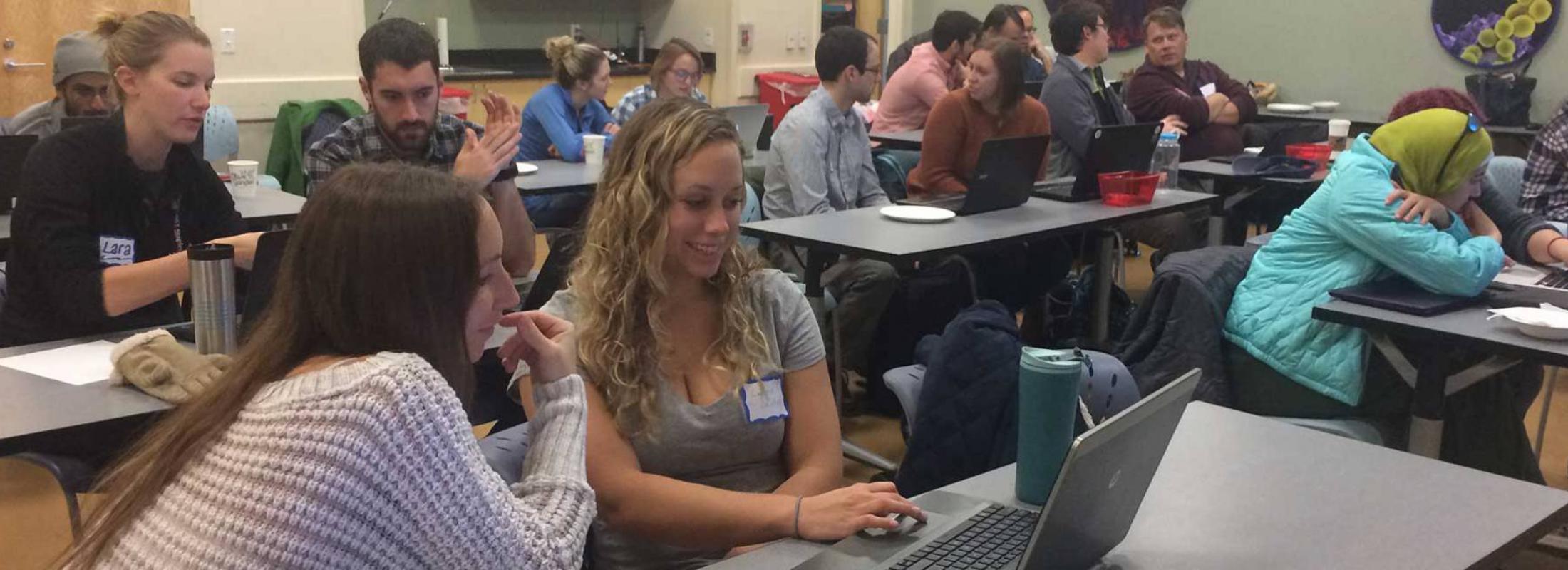 Students at a workshop