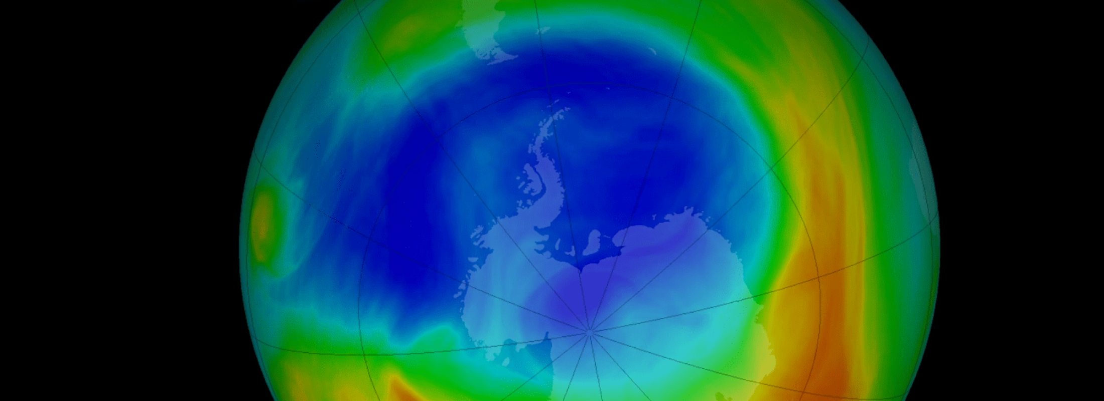 A false color globe.