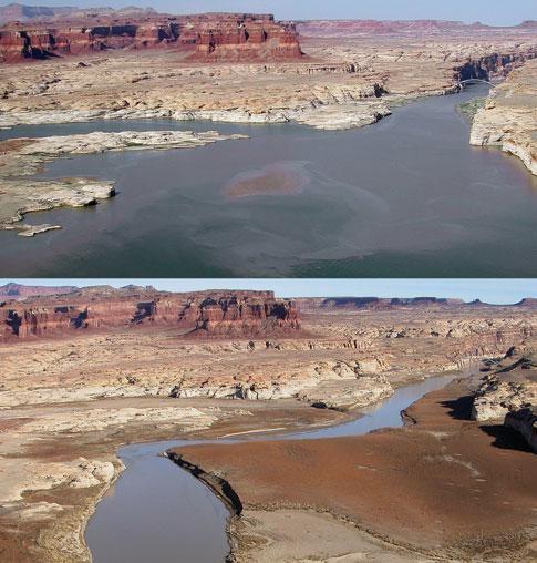 Impacts of drought on the Colorado River in the Southwest U.S., Photo Credit: USGS