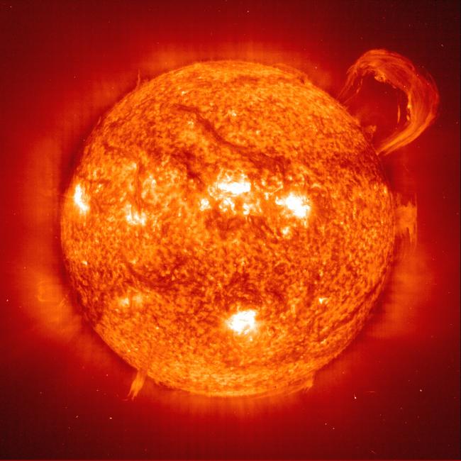 A coronal mass ejection.