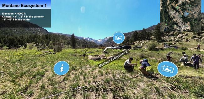 Screen Capture from Rocky Mountain National Park Virtual Reality tour