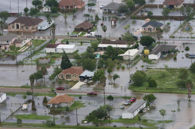 Flood waters from Hurrican Dolly