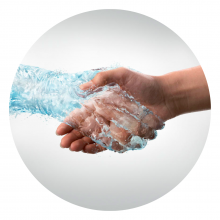 water handshake 