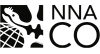 Black and white logo featuring a stylized snake wrapped around a globe on the left, with the text ‘NNA CO’ on the right 
